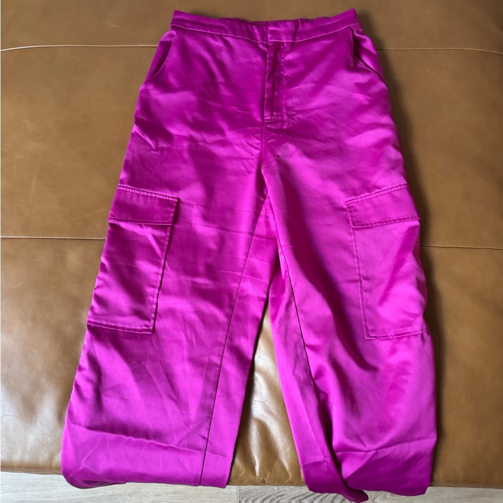 Bright Fuchsia Cargo Pants